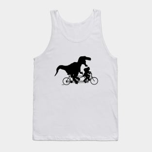 Gone Squatchin cycling with T-rex Tank Top